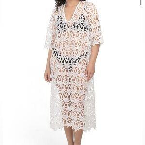 4 Our Dreamers White Lace Swim Cover-Up